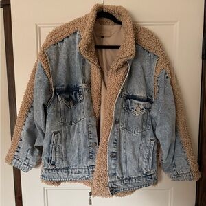 Free People Fuzzy Wuzzy Jacket 🤎🩵 size M